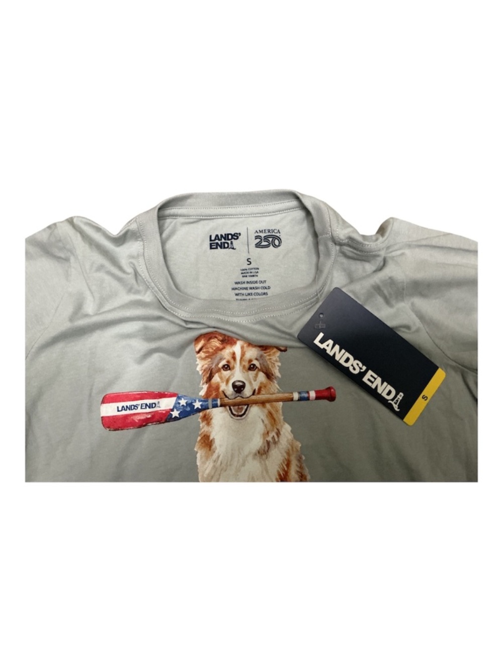 LANDS’ END Dog with Oar America 250 - Picture 2 of 3